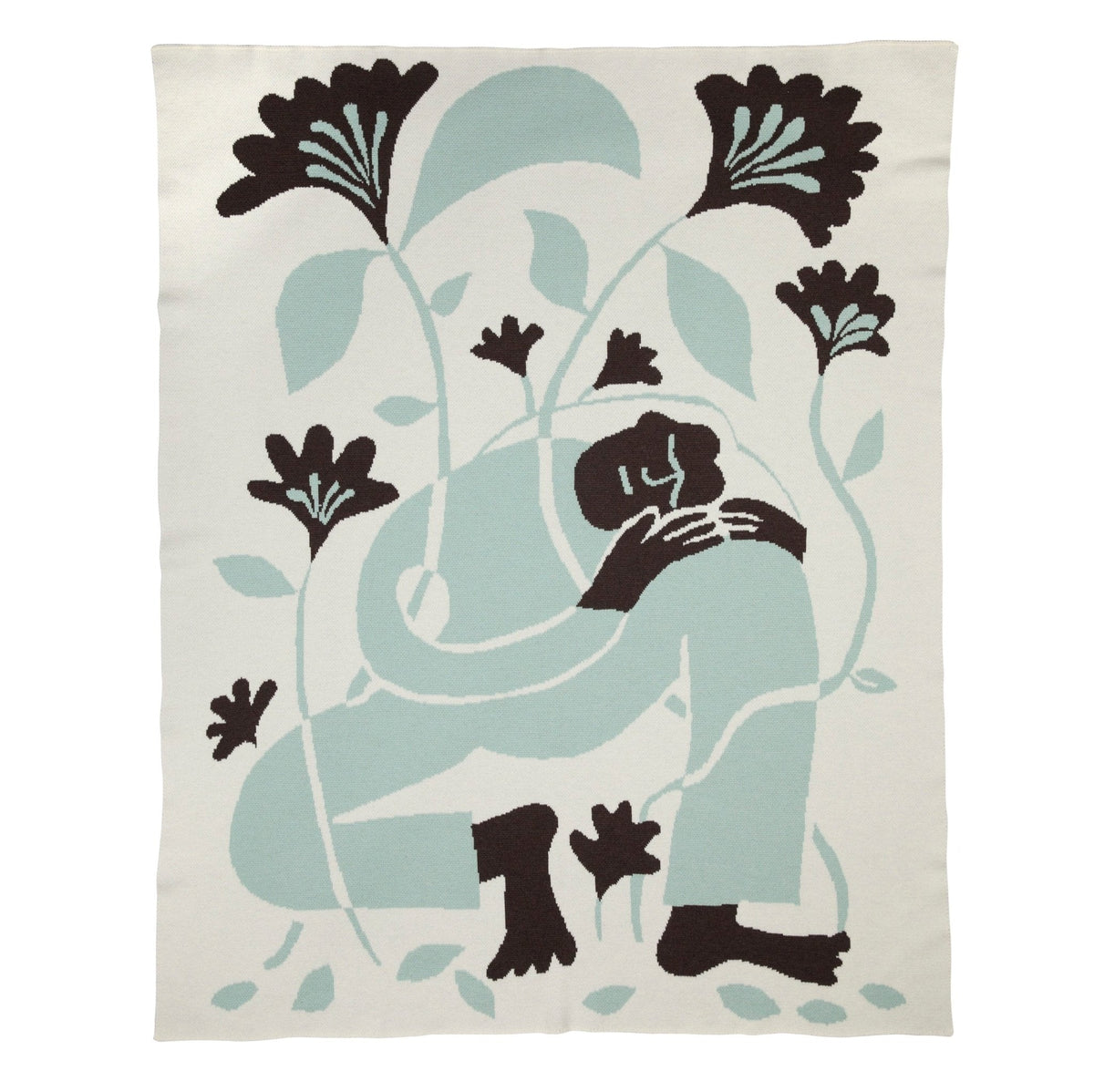 Grow Merino Wool Knit Throw Blanket