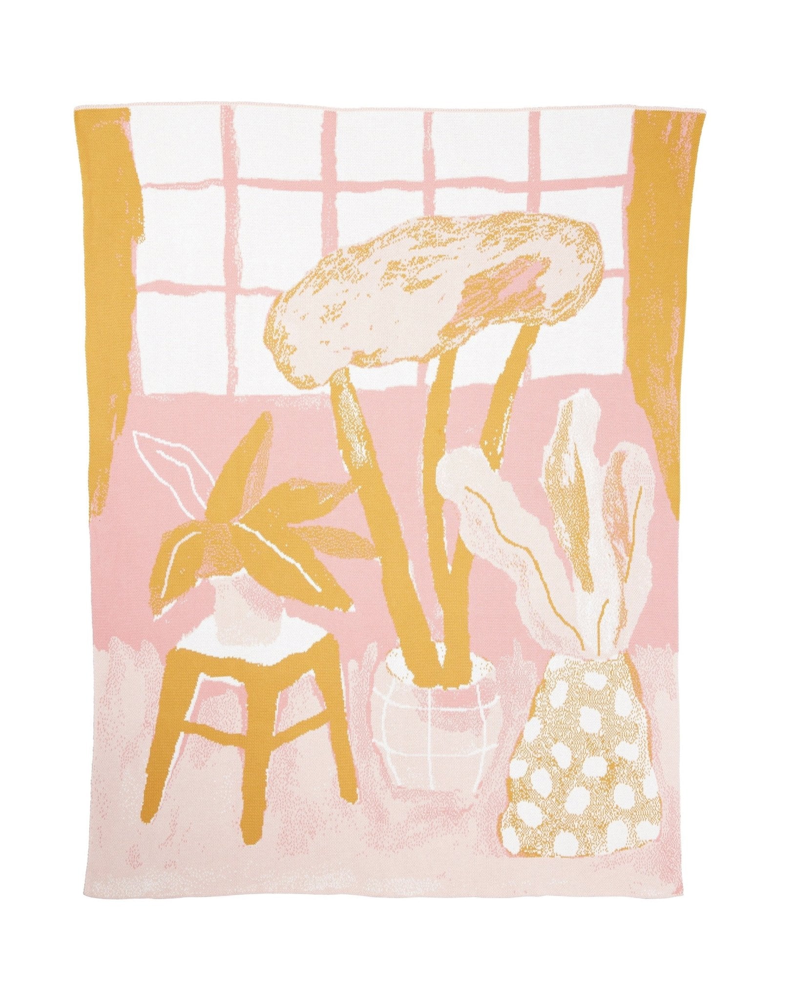 House Plants Throw Blanket - Biquette