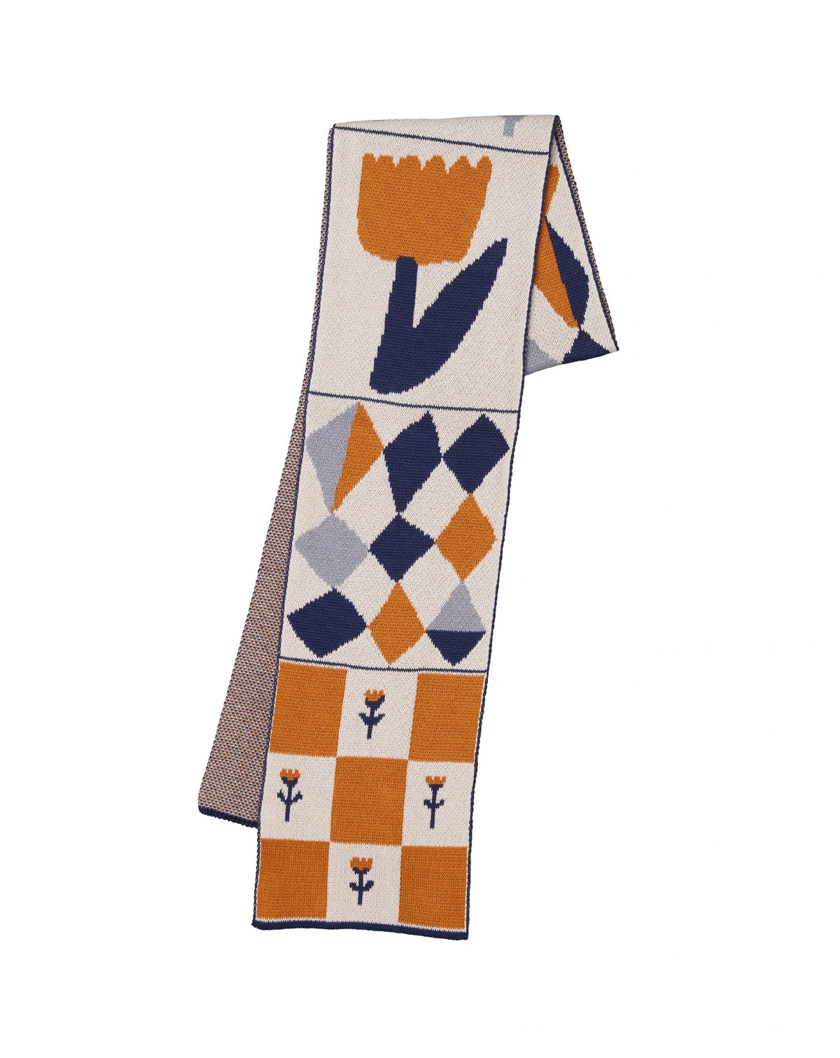 Toni Darling Frank Cotton Scarf in Egyptian Cotton, Blue Clementine colorway