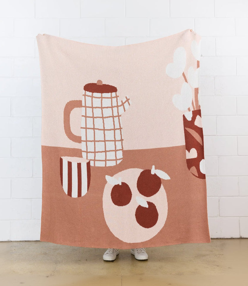 Breakfast - Throw Blanket - Biquette