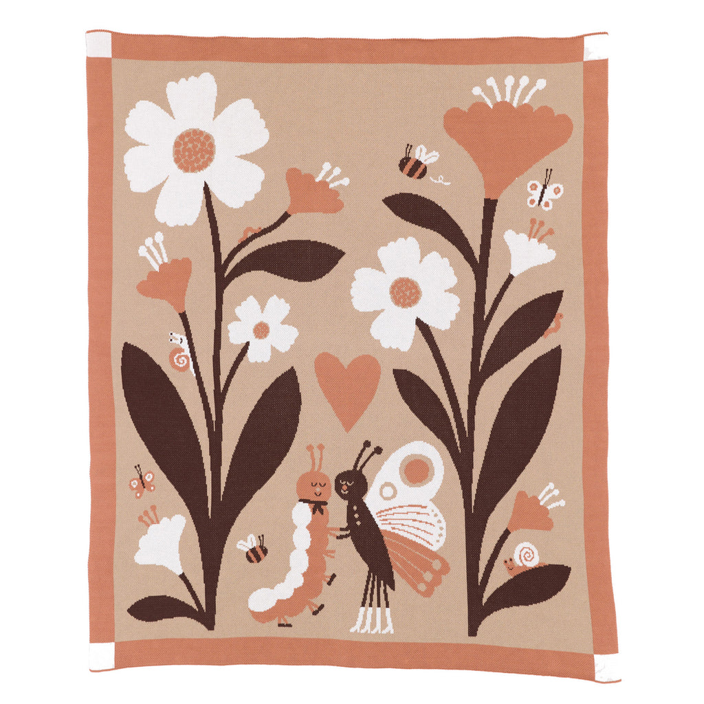 Bugs in Love Knit Blanket