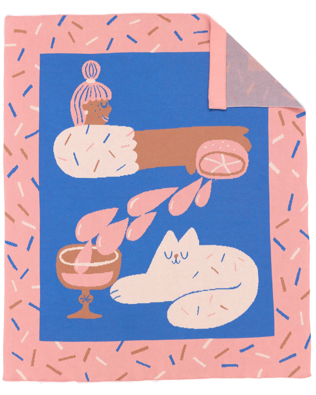 Cocktail Cat - Throw Blanket - Biquette