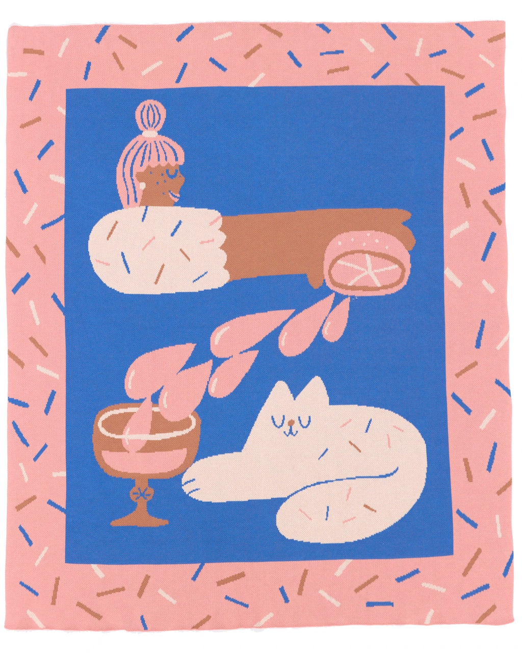 Cocktail Cat - Throw Blanket - Biquette