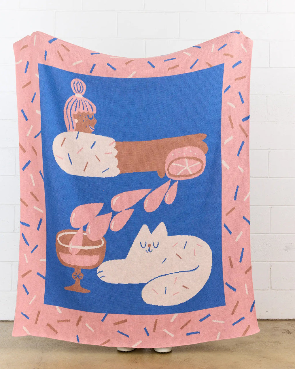 Cocktail Cat - Throw Blanket - Biquette