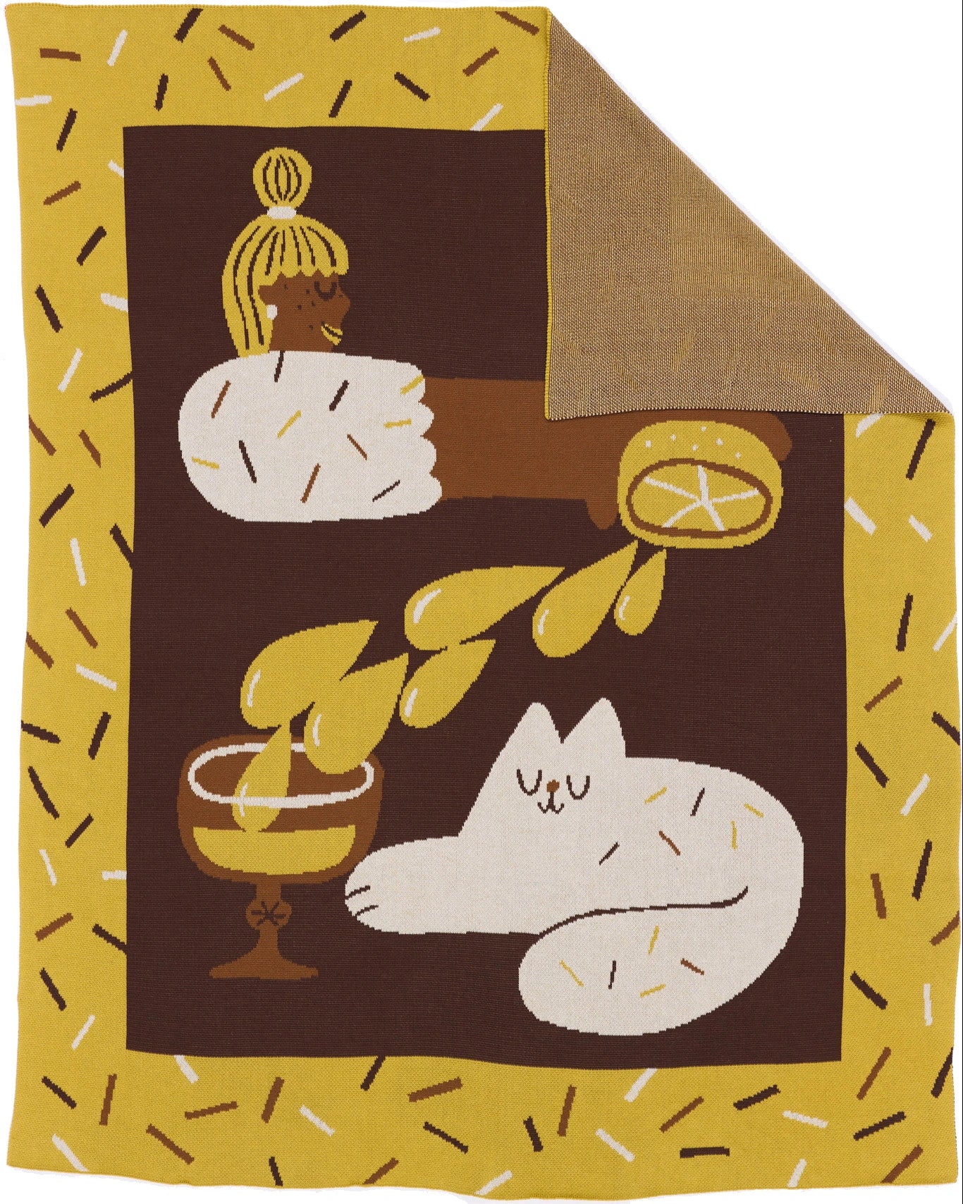 Cocktail Cat - Throw Blanket - Biquette