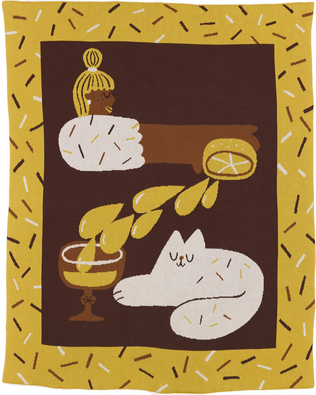 Cocktail Cat - Throw Blanket - Biquette