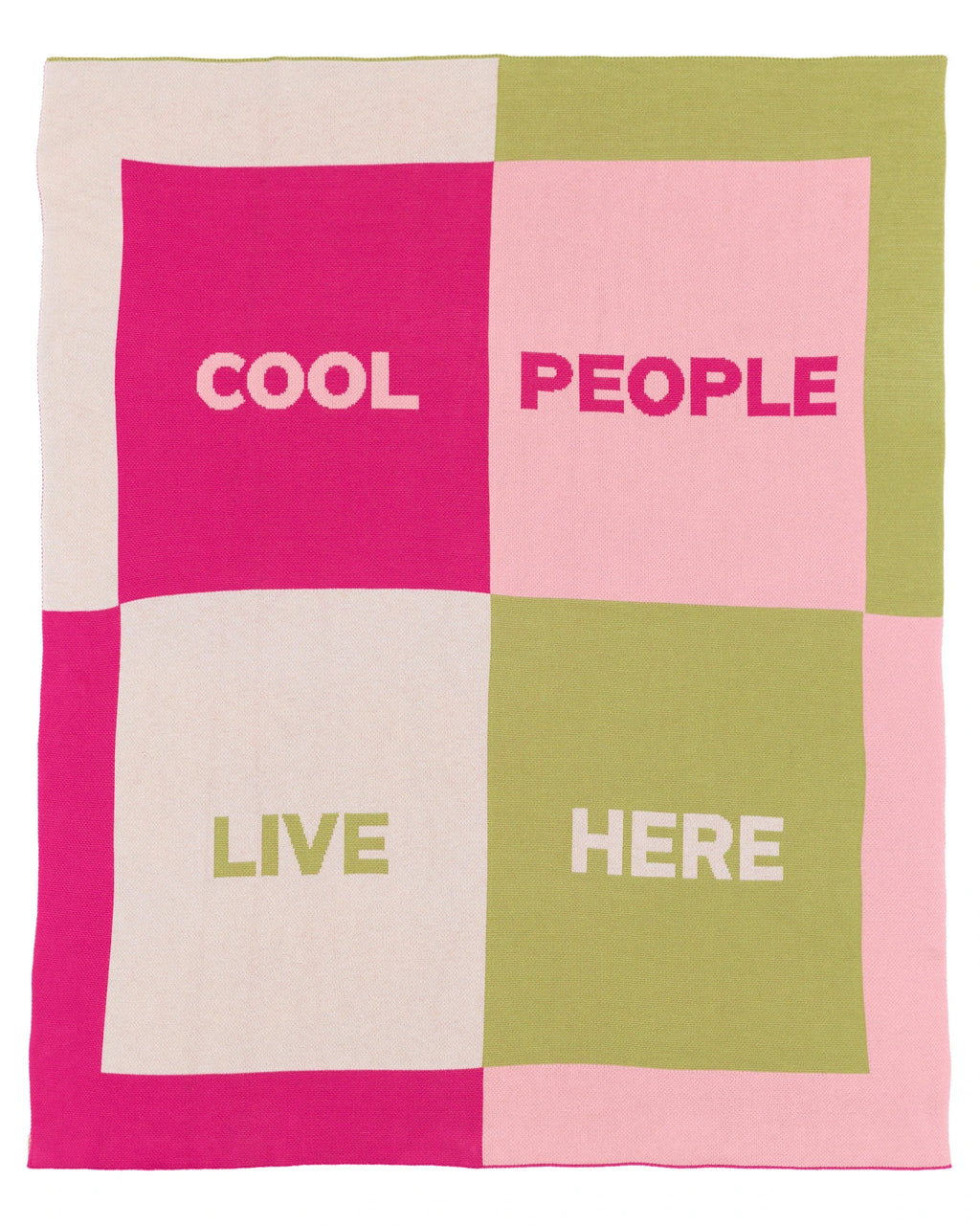 Cool People Live Here - Throw Blanket - Biquette