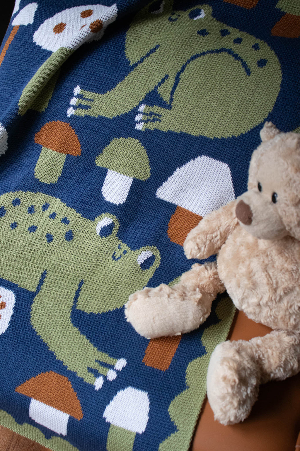 Hoppy Place Knit Mini Blanket