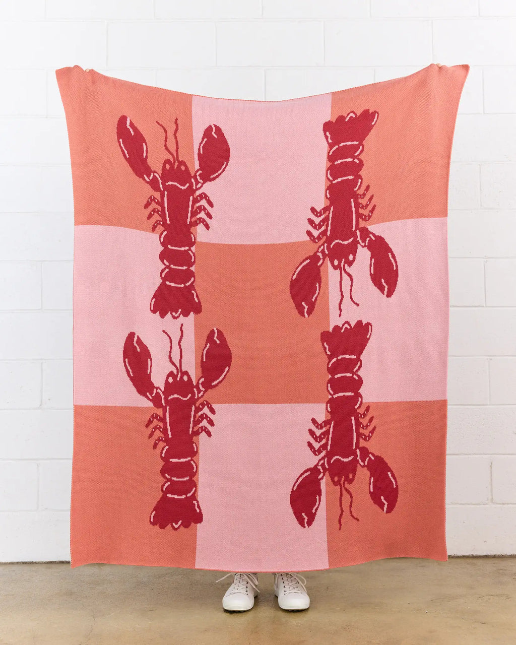 Lobster Tile - Throw Blanket - Biquette