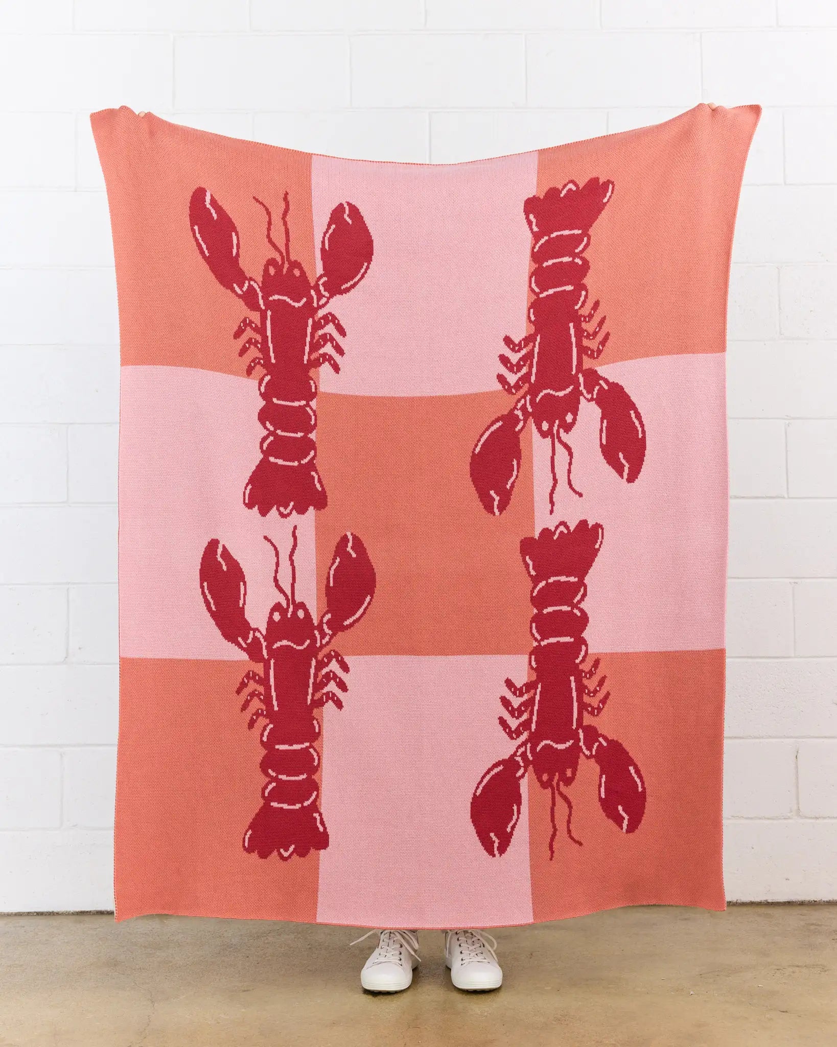 Lobster Tile - Throw Blanket - Biquette