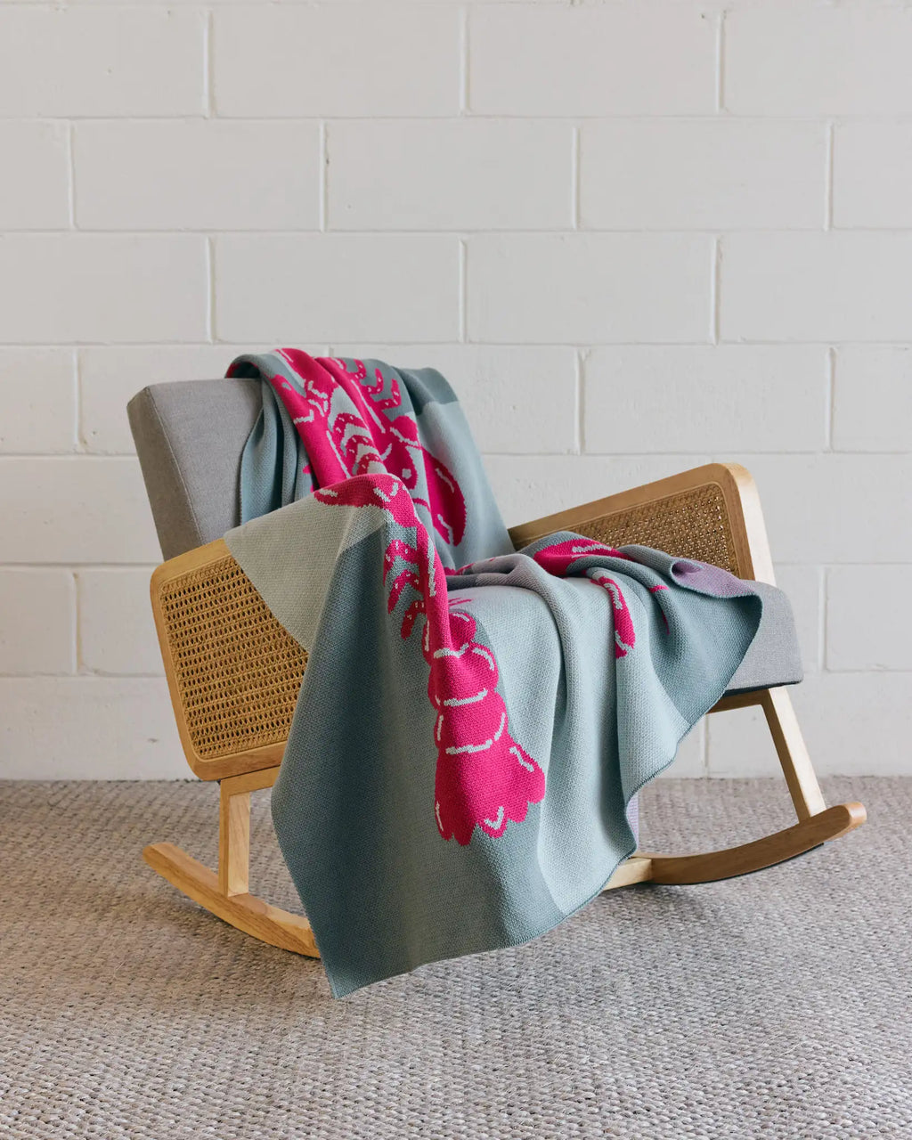 Lobster Tile - Throw Blanket - Biquette