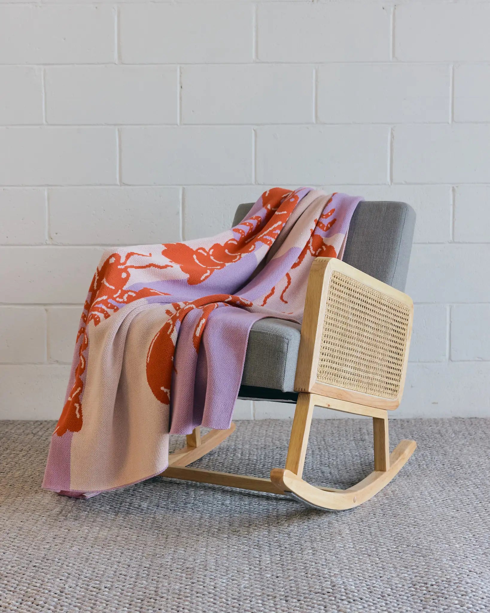 Lobster Tile - Throw Blanket - Biquette