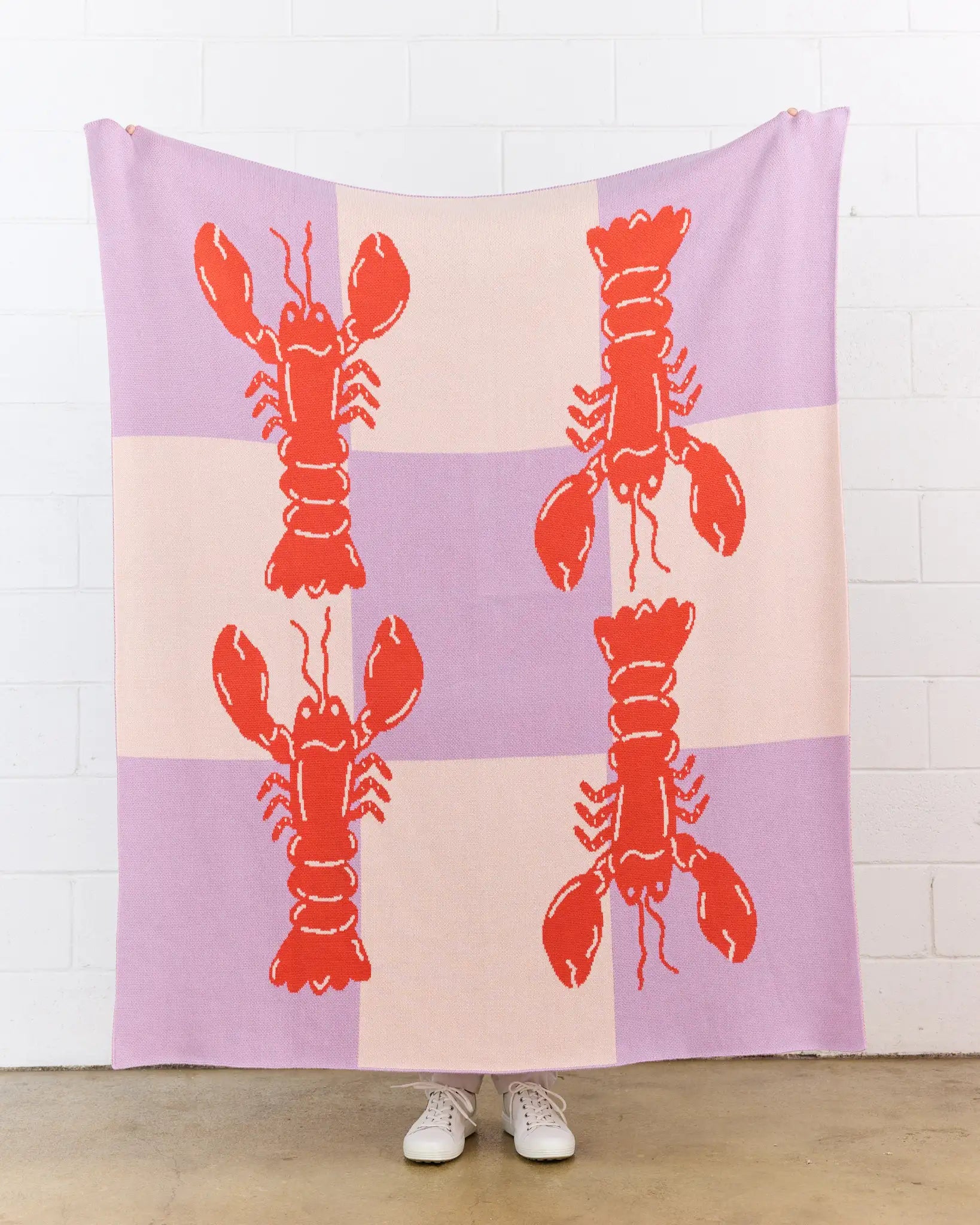 Lobster Tile - Throw Blanket - Biquette