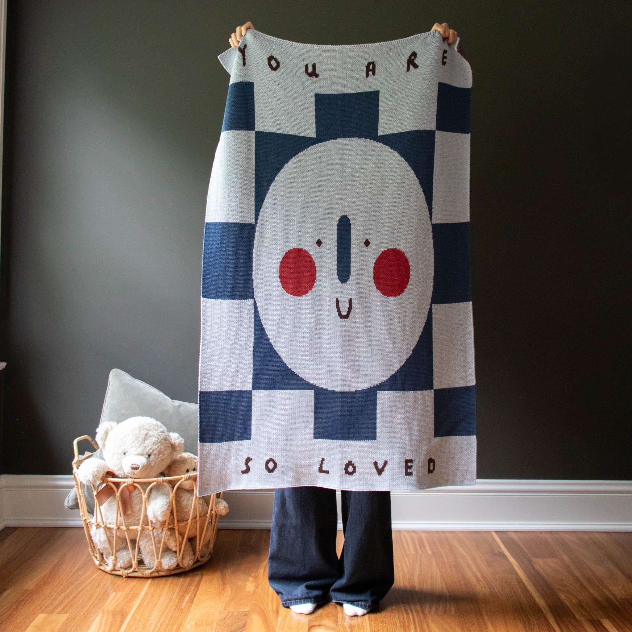 You Are So Loved Knit Mini Blanket