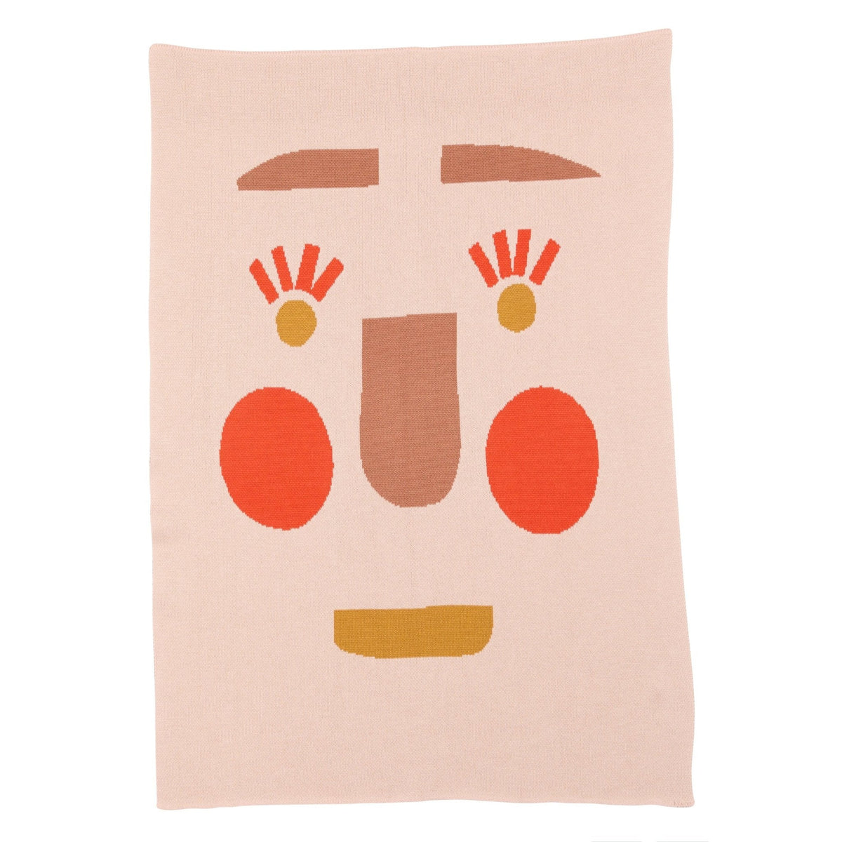 Biquette Funny Face Knit Midi Blanket