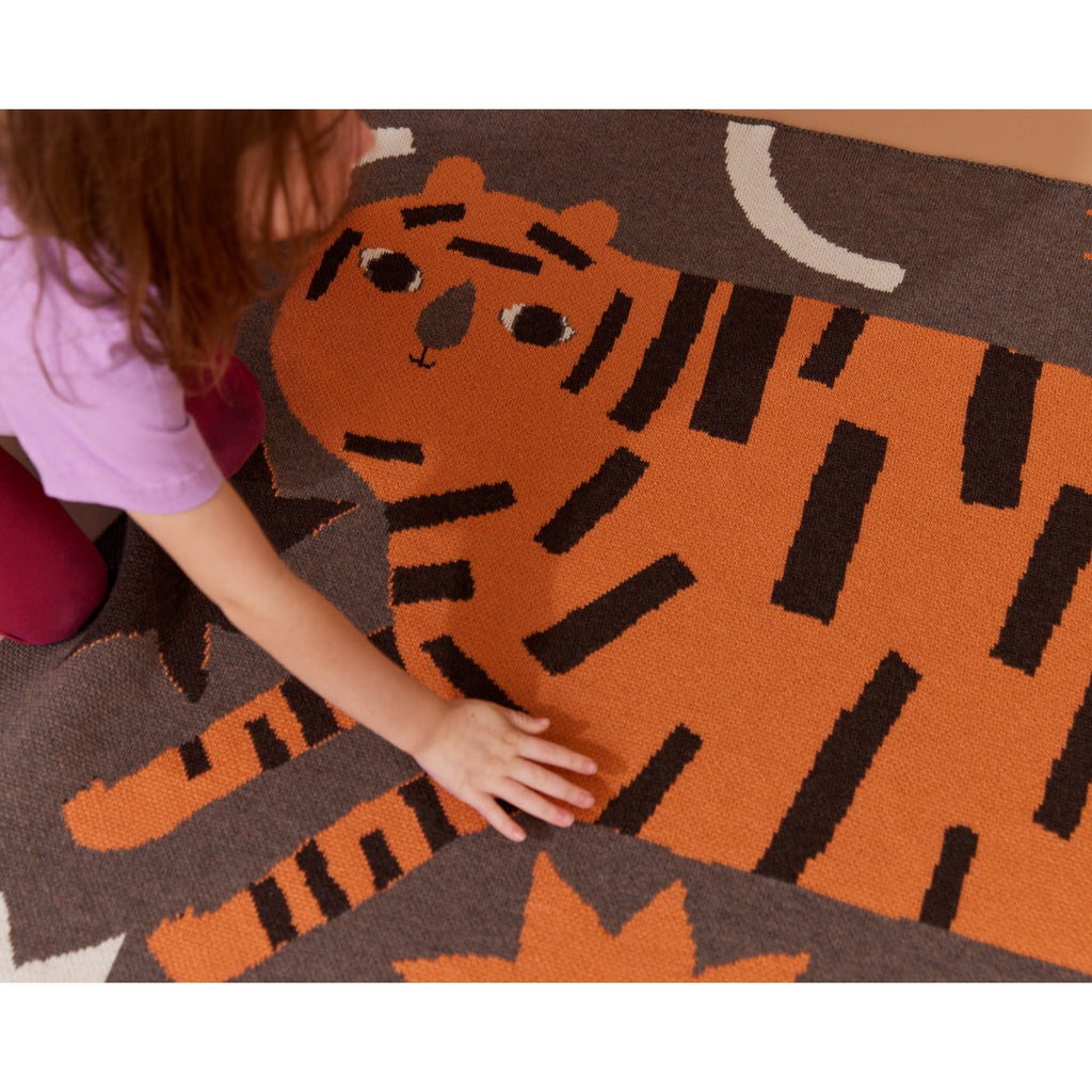Surprised Tiger Baby Blanket - Biquette