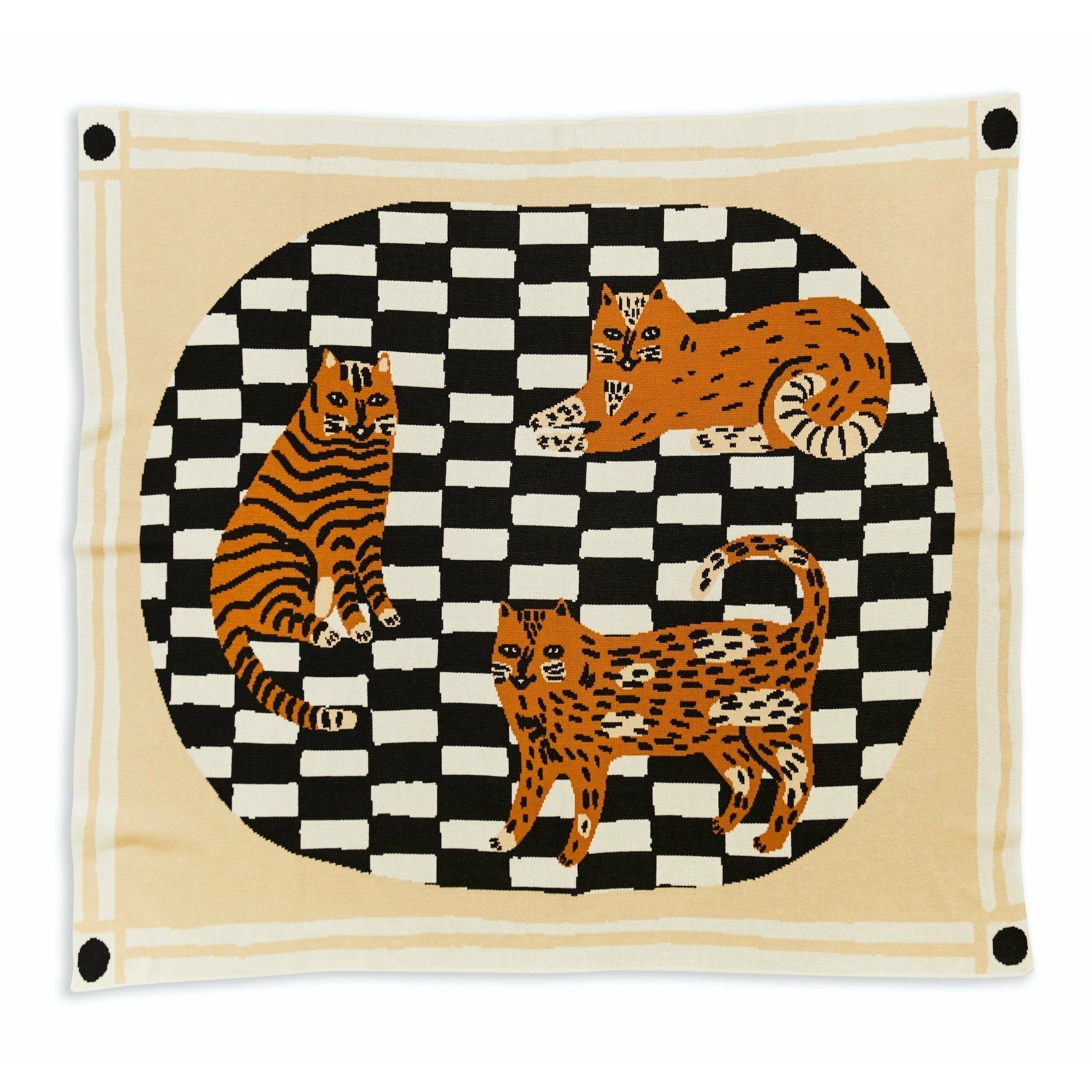 Three of Cats Throw Blanket - Biquette
